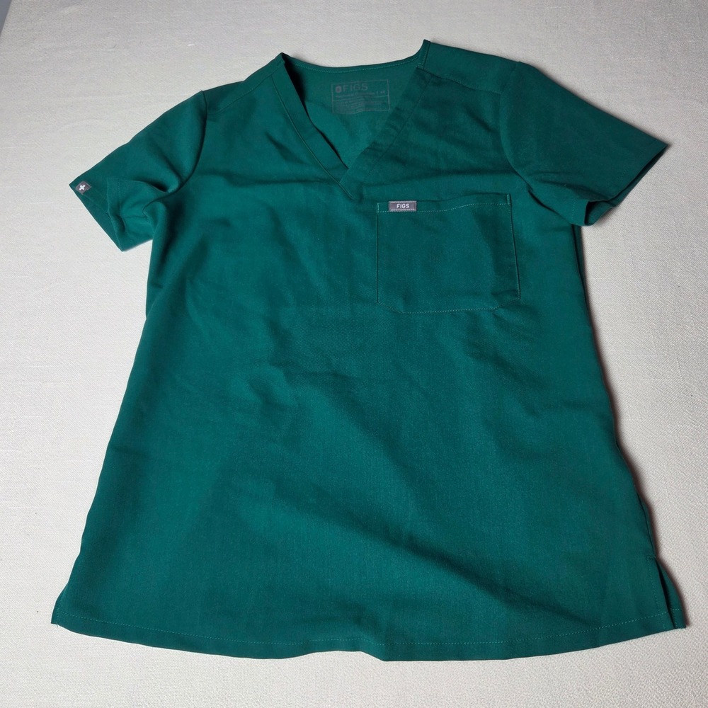FIGS Catarina One Pocket Scrub Top Hunter Green XS FW1000 Technical Collection